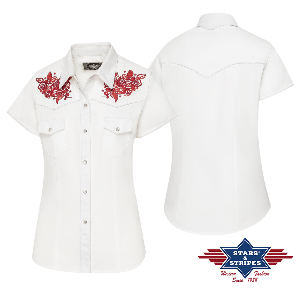 Bild von Westernbluse Summer White, Westernhemd für Damen