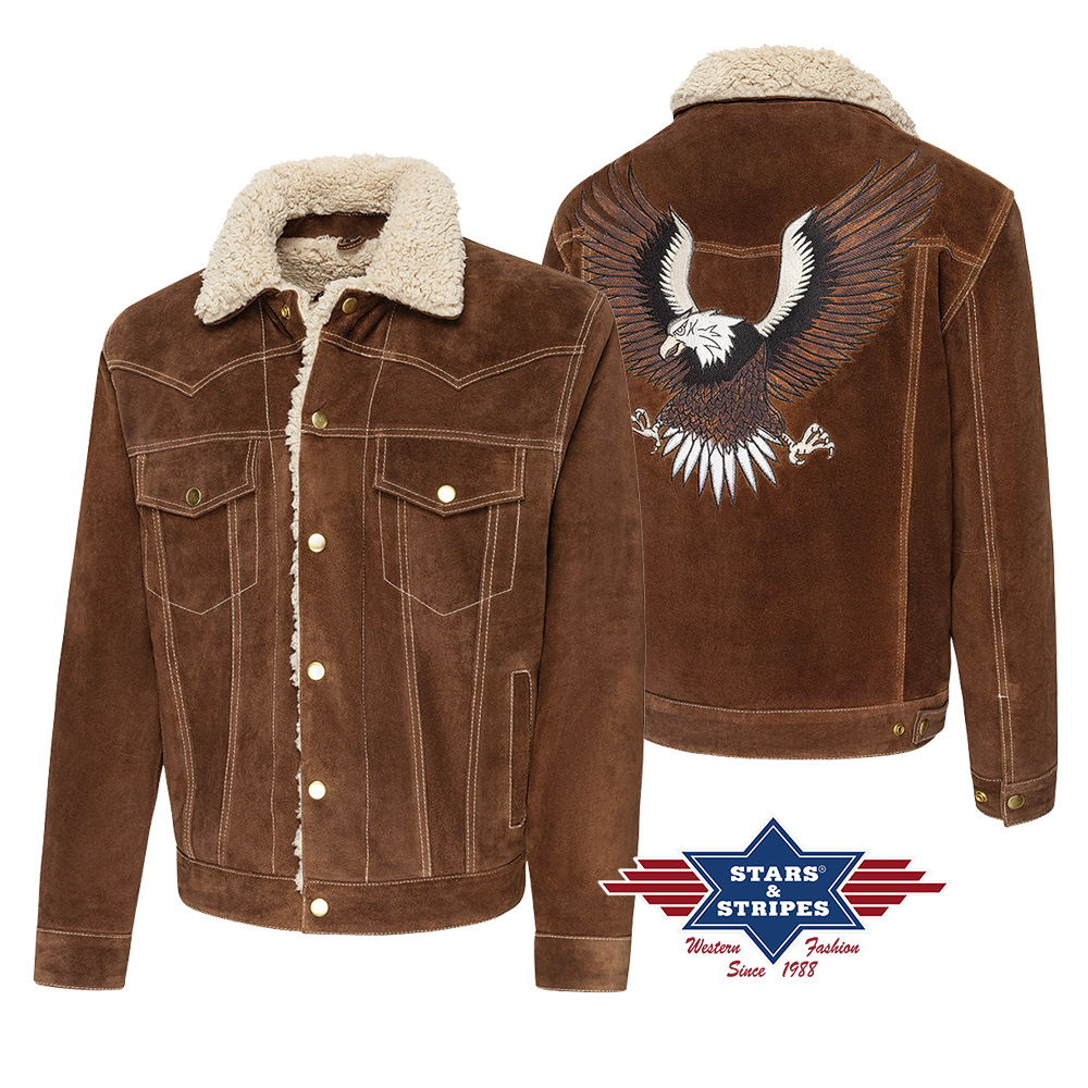 Bild von Wildlederjacke mit Adlermotiv Decker von Stars & Stripes