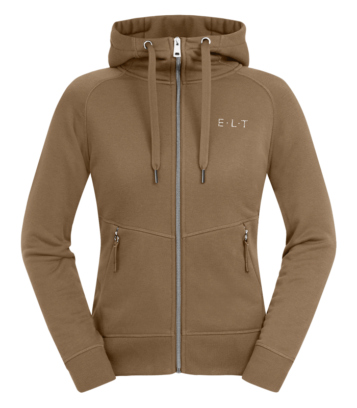 Bild von Hoody, Kapuzenjacke in capuccino oder dunkelviolett